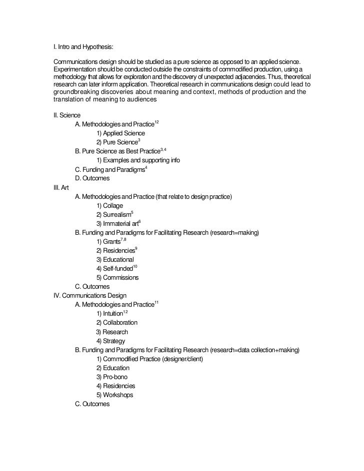 Research Paper Preliminary Outline Example - Presenting & Discussing The Final Research Projects